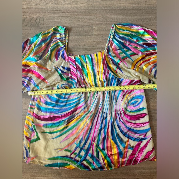 Soft Surroundings Billowy Blouse Bright Multicolor-Size XL - Picture 5 of 5
